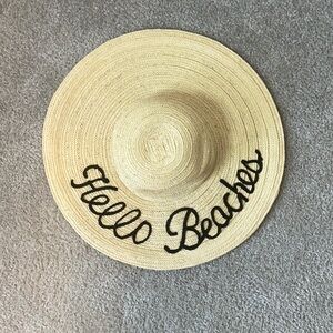 Melrose and Market Cream and Black Sun Hat